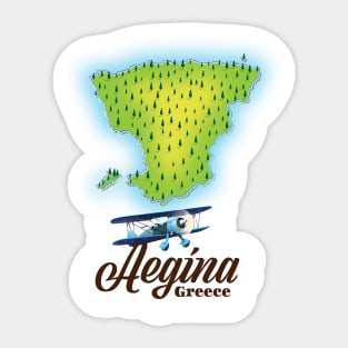 Aegina Greece Map Sticker